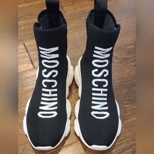 Moschino Monochrome Sock Sneakers